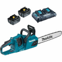 Makita DUC405 Twin 18v LXT Cordless Brushless Chainsaw 400mm 2 x 6ah Li-ion Charger