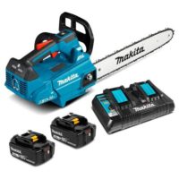 Makita LXT Makita DUC256PT2 18Vx2 Top Handle 25cm Chainsaw BL LXT with 2 x 5Ah Batteries