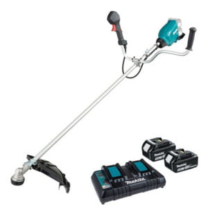 Makita LXT Makita DUR369APT2 18Vx2 43cm Brushcutter BL LXT with 2 x 5.0Ah Batteries