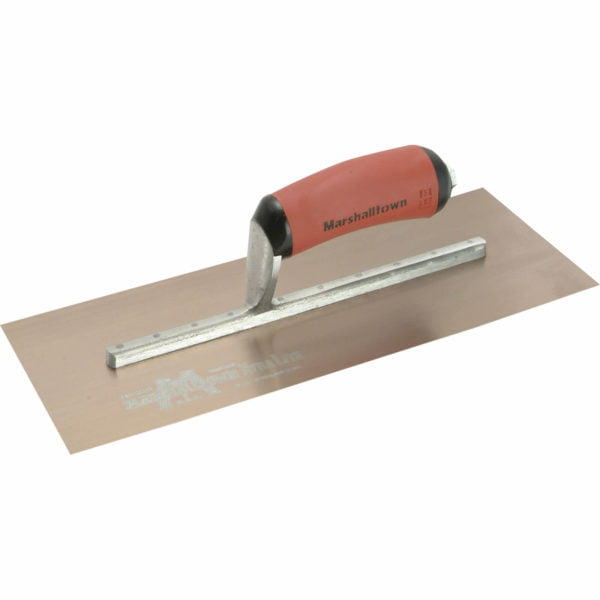 Marshalltown Gold Stainless Steel Pre-Worn Plasterers Trowel 13" 5"