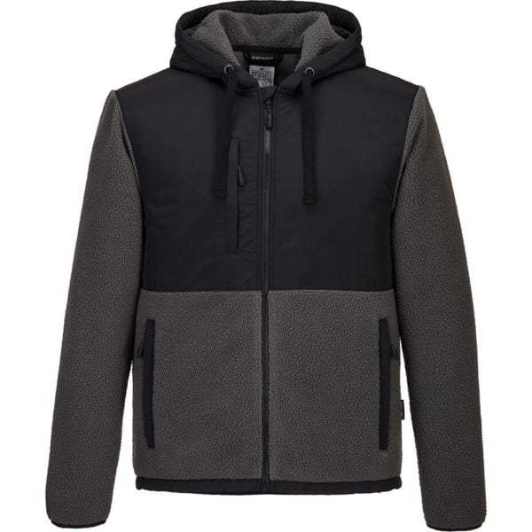 Portwest KX3 Mens Borg Fleece Black / Grey 2XL