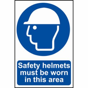 Scan Safety Helmets Must Be Worn In This Area Sign 400mm 600mm Standard