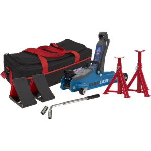Sealey 1020LE Low Entry Yankee Trolley Jack Kit 2 Tonne Blue