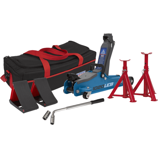 Sealey 1020LE Low Entry Yankee Trolley Jack Kit 2 Tonne Blue