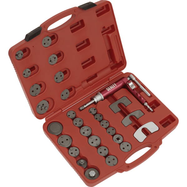 Sealey 29 Piece Air Operated Brake Piston Wind Back Tool Kit