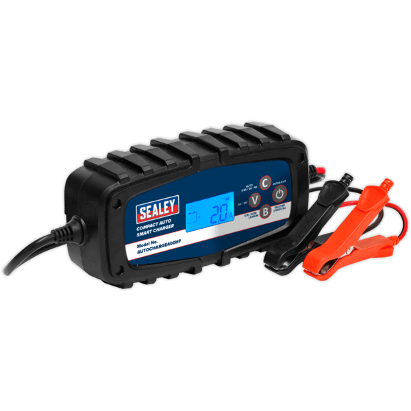 Sealey 400HF Compact Auto Smart 4amp Battery Charger 6v or 12v