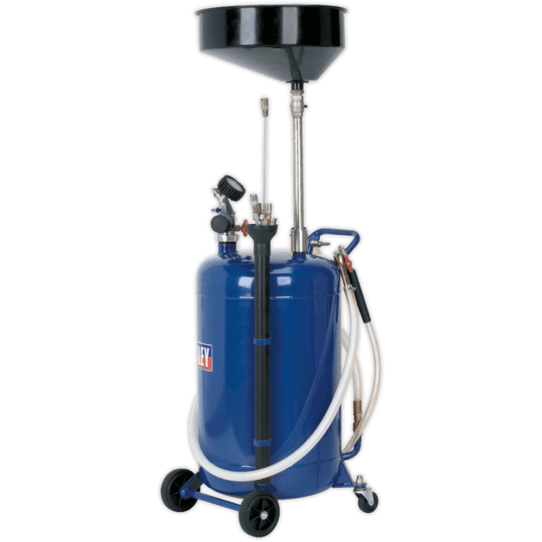 Sealey AK456DX Mobile Oil Drainer Air Discharge and Probes 90l