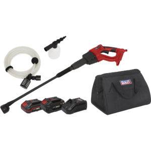 Sealey CP20VPW 20v Cordless Pressure Washer 1 x 2ah & 1 x4ah Li-ion Charger Bag