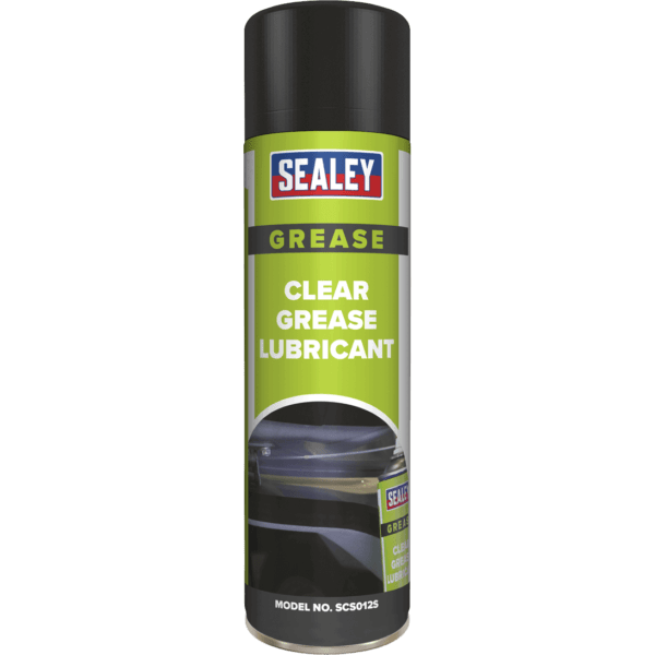 Sealey Clear Grease Lubricant Spray 500ml Pack of 6