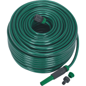 Sealey Garden Hose Pipe with Fittings 1/2" / 12.5mm 80m Green