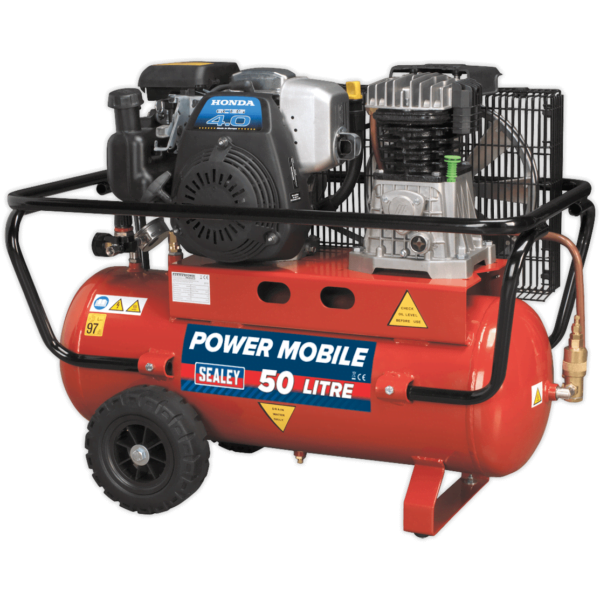 Sealey SA5040 Belt Drive Petrol Air Compressor 50 Litre