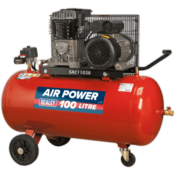 Sealey SAC1103B Air Compressor 100 Litre 240v