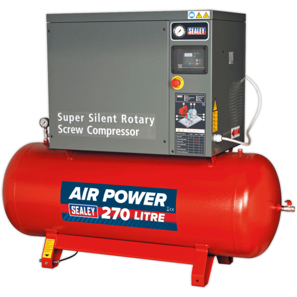 Sealey SSC12710 Low Noise Screw Air Compressor 270 Litre 415v