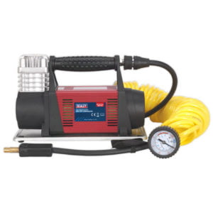 Sealey Sealey MAC06 12V Heavy-Duty Tyre Inflator/Mini Air Compressor 7.5m Hose