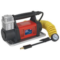 Sealey Sealey MAC07 12V Heavy-Duty Tyre Inflator/Mini Air Compressor 7.5m Hose