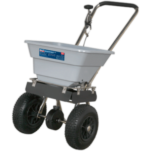 Sealey Stainless Steel Push Grass and Salt Broadcast Spreader 37kg