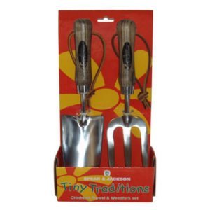 Spear and Jackson Tiny Traditions Childrens Trowel and Weedfork Set