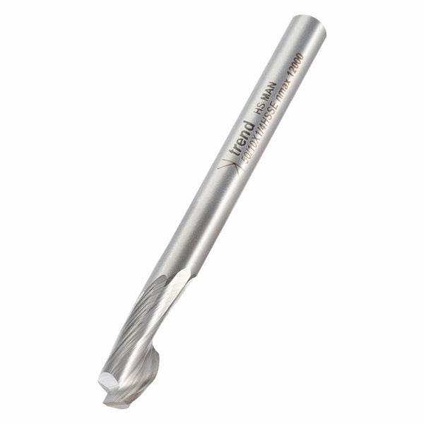 Trend Aluminium UPVC Single Flute Helical Upcut Cutter 10mm 14mm 1/4"