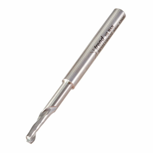 Trend Aluminium UPVC Single Flute Narrow Neck Helical Cutter 5mm 16mm 1/4"