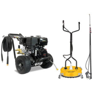 V-TUF V-TUF DD080 Industrial 9HP Honda Petrol Pressure Washer + 19" Surface Cleaner + 8M High Reach Telescopic Lance + Turbo Nozzle