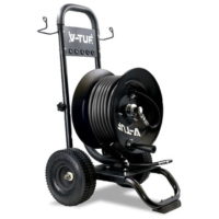 V-TUF V-TUF Industrial Trolley Manual Wind Hose Reel - 50m Heavy Duty High Pressure Hose - MSQ Fittings