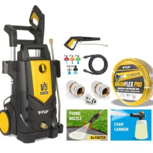 V-TUF V-TUF V5 2400PSI Quality Electric Pressure Washer With 25m Supply Hose & Coupling Set (230V)