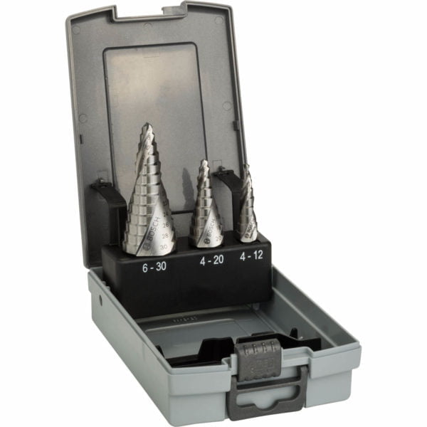 Bosch 3 Piece HSS Step Drill Bit Set