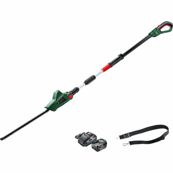 Bosch UNIVERSALHEDGEPOLE 18v Cordless Telescopic Pole Hedge Trimmer 430mm 1 x 4ah Li-ion Charger