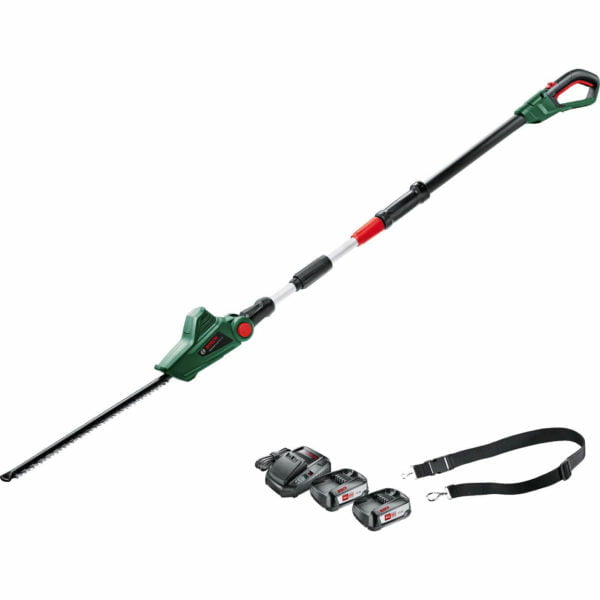Bosch UNIVERSALHEDGEPOLE 18v Cordless Telescopic Pole Hedge Trimmer 430mm 2 x 2.5ah Li-ion Charger