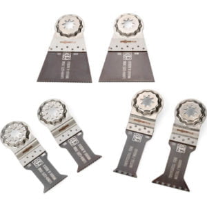 Fein 6 Piece Starlock Plus Oscillating Multi Tool Wood and Metal Cutting Blade Set