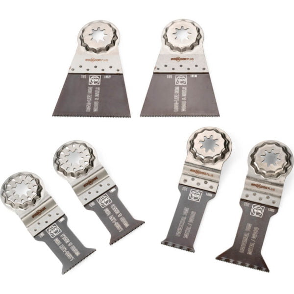 Fein 6 Piece Starlock Plus Oscillating Multi Tool Wood and Metal Cutting Blade Set