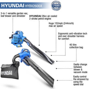 Hyundai 26 Cc Two-Stroke Three In One Petrol Leaf Blower Diagram