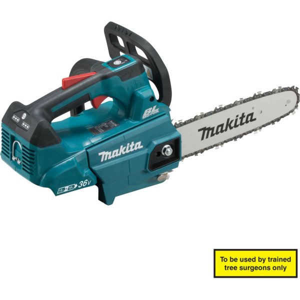 Makita DUC256 Twin 18v LXT Cordless Brushless Top Handle Chainsaw 250mm No Batteries No Charger