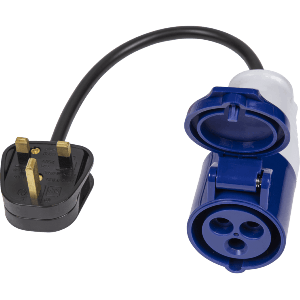 Sealey 13A/16A Trailing Plug and 2P+E Blue Socket Cable Set 0.35m