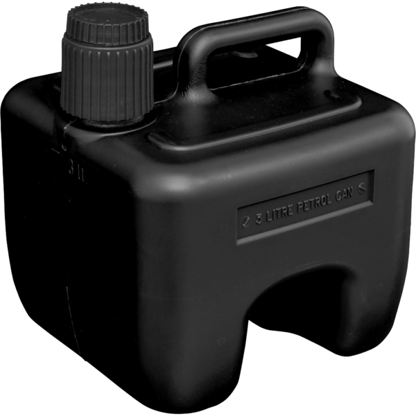 Sealey Stackable Plastic Fuel Can 3l Black