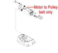 AL-KO 38VLE Scarifier Motor to Drive Belt