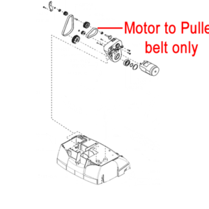 AL-KO 38VLE Scarifier Motor to Drive Belt