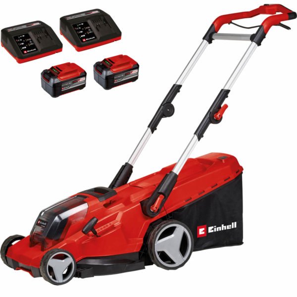 Einhell GE-CM 36/41 Li 36v Cordless Brushless Rotary Lawnmower 410mm 2 x 5.2ah Li-ion Charger