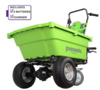Greenworks 40v Self-Propelled Cart with 2 x batteries and charger