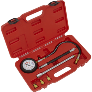 Sealey VSE300D 6 Piece Petrol Engine Compression Tester Deluxe Kit