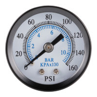 0-160psi/0-10bar Axial Pressure Gauge, Stainless Iron Housing, 1/8 NPT Bottom Mount, Air Pressure Gauge Water Pressure Gauge Hydraulic Pressure Gauge