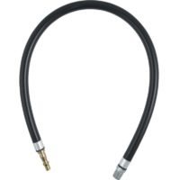 0.6m Anti Whip Hose, Fitted with Standard Adapter & 1/4 npt Male Thread - Black - Kobe