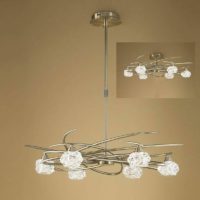 09-diyas - Semi Flush Mount Maremagnum Convertible Telescopic 6 G9 Bulbs, Antique Brass