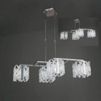 09diyas - Tokio Convertible Telescopic Semi-Ceiling Light 4 Bulbs G9 Line, shiny white / polished chrome