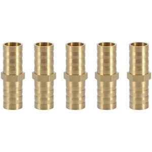 1 Pack Pipe Connector Tool Straight 2-way Straight Barbed Connector for Pipe Connecting(10mm 5pcs)