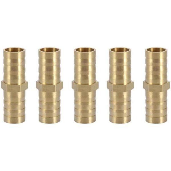 1 Pack Pipe Connector Tool Straight 2-way Straight Barbed Connector for Pipe Connecting(10mm 5pcs)