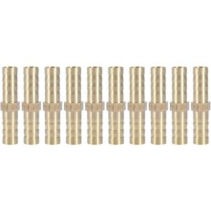 1 Pack Pipe Connector Tool Straight 2-way Straight Barbed Connector for Pipe Connecting(6mm 10pcs)