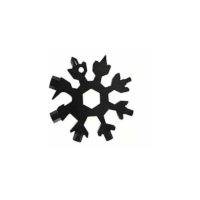 1 Pack Snowflake 18-in-1 Multi Tool, Stainless Steel Snowflake Wrench Bottle Opener for Indoor Outdoor Travel Camping Adventure Daily Tool (Black)