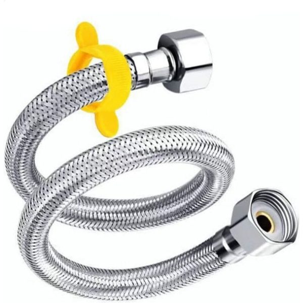 1 Pcs Flexible Shower Hose, Anti Twist Hose, Universal Shower Hose for Shower Head and Hand Held Bidet Shower Head in Bathroom, Garden(Silver)