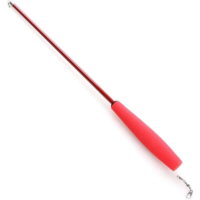 1 Piece Flexible Three Section Telescopic Cat Fishing Rod - Fun Telescopic Cat Toy Red